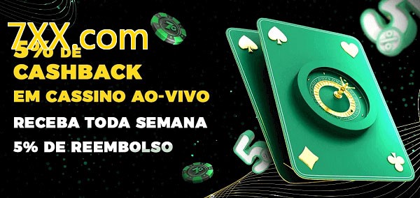 Promoções do cassino ao Vivo 7XX.com